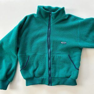 Vintage men's Eddie Bauer zip up fleece teal / purple size L